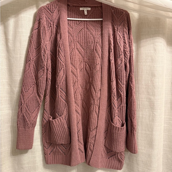 Maurices Sweaters - Maurices Mauve Open Front Cardigan